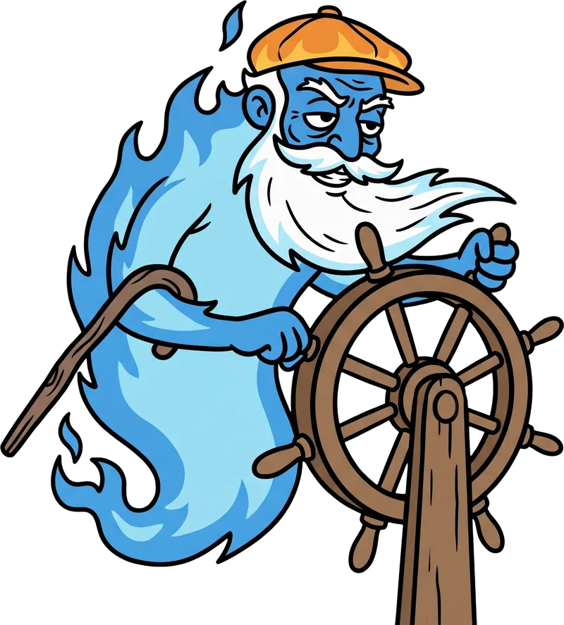 Old Man Gas adrift on a tiny LNG tanker at the back of a long queue of giant ships, waving a numbered ticket like a deli counter.